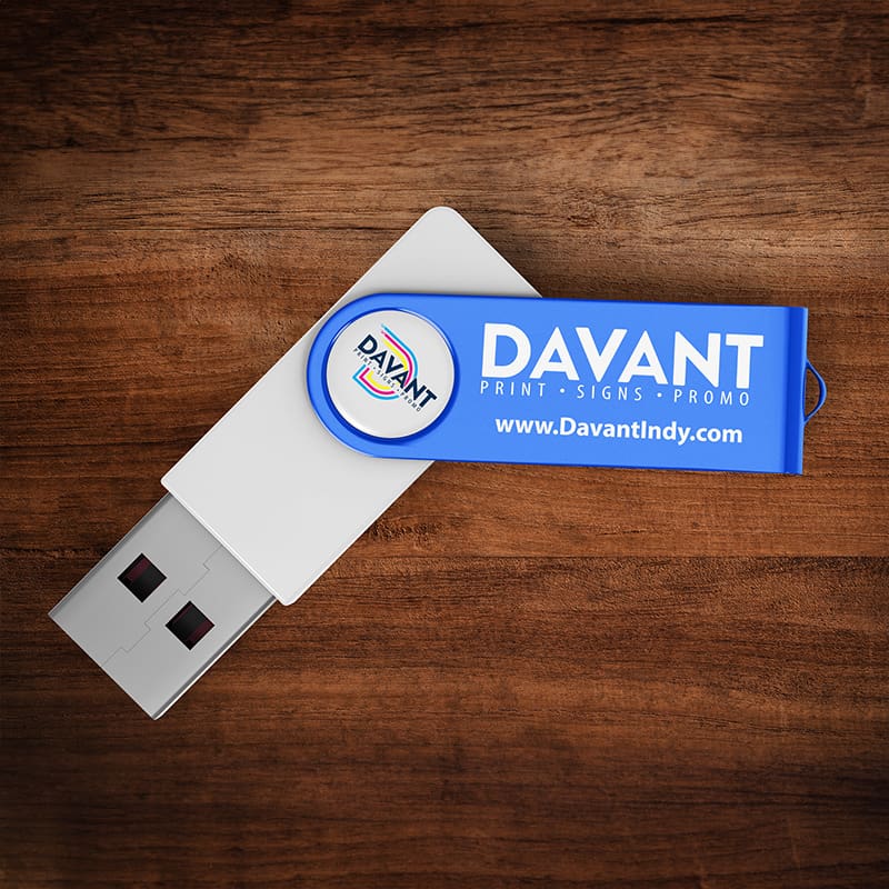 hidden flashdrive with logo by davant